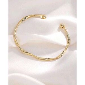 Anthropologie Ella Twisted Minimalist Bangle Bracelet